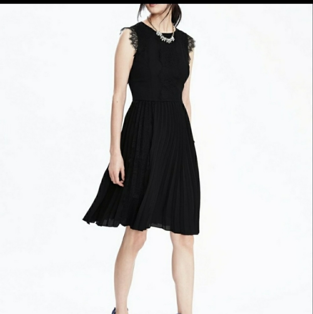 Banana Republic black dress with lace detailing